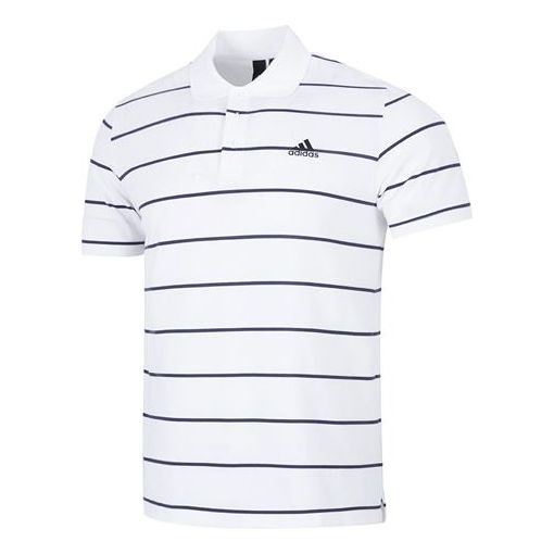 Поло тениска adidas Originals Adidas Stripe Small Label Short Sleeve Polo Shirt Бяло | HE7435