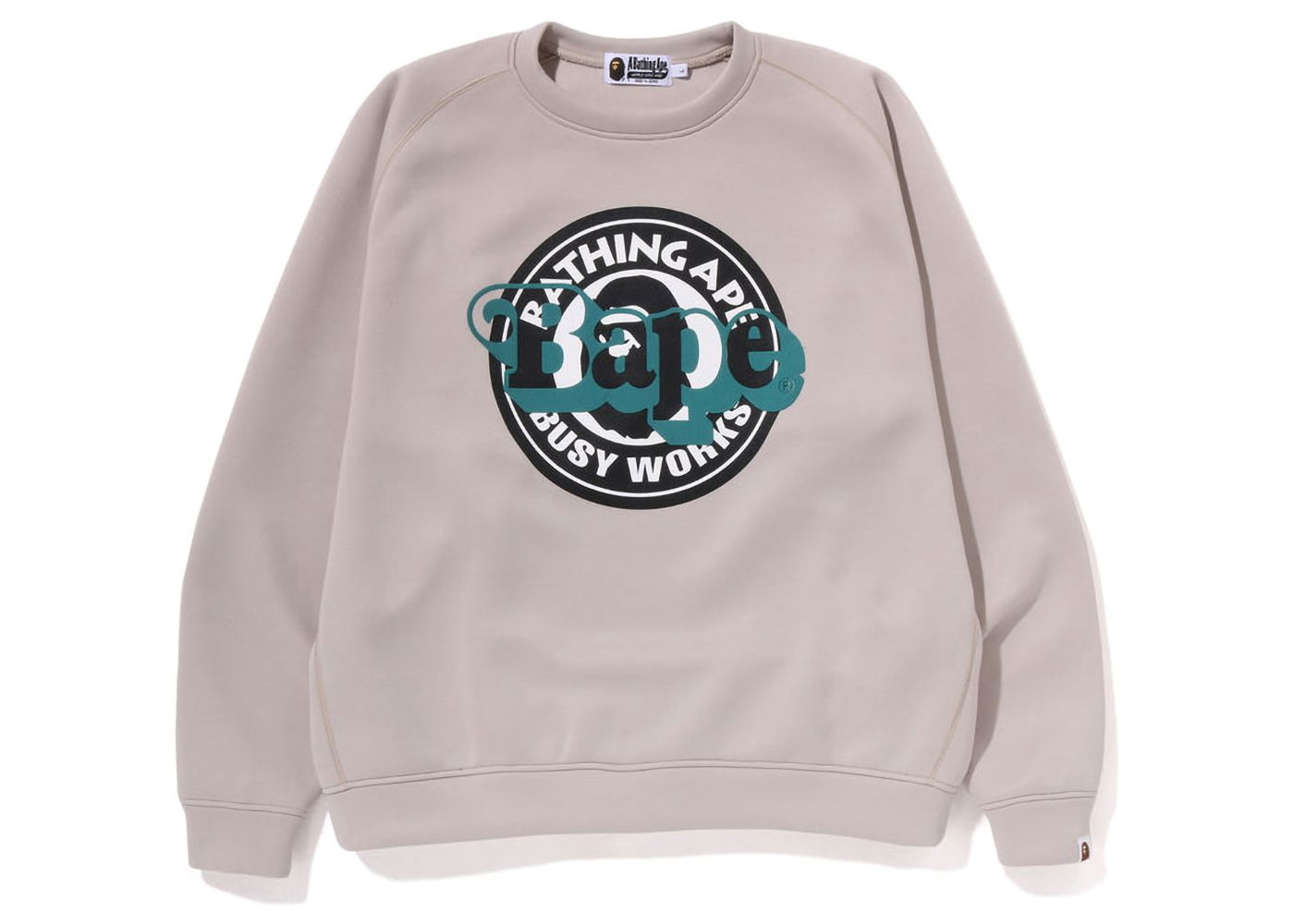 Пуловер BAPE Double Knit Sta Relaxed Fit Crewneck Бежово | 1J20-113-008, 0