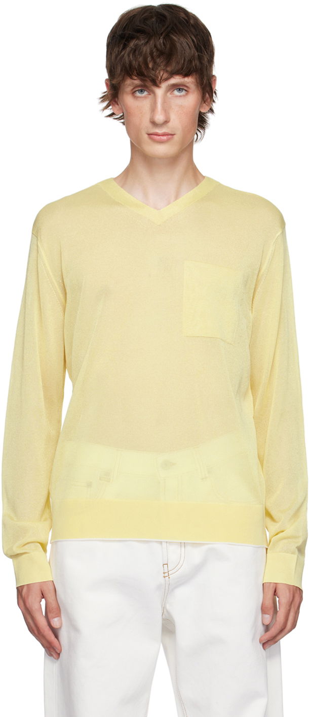 Пуловер Jacquemus Yellow La Casa 'La maille Paseo' Sweater Жълто | 24H246KN503-2368, 0