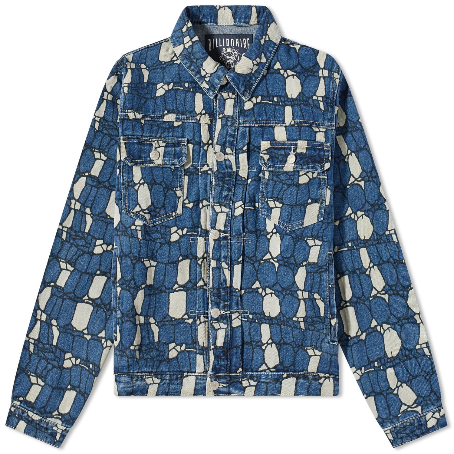 Яке BILLIONAIRE BOYS CLUB Gator Camo Denim Jacket Синьо | B23209-BLE, 0