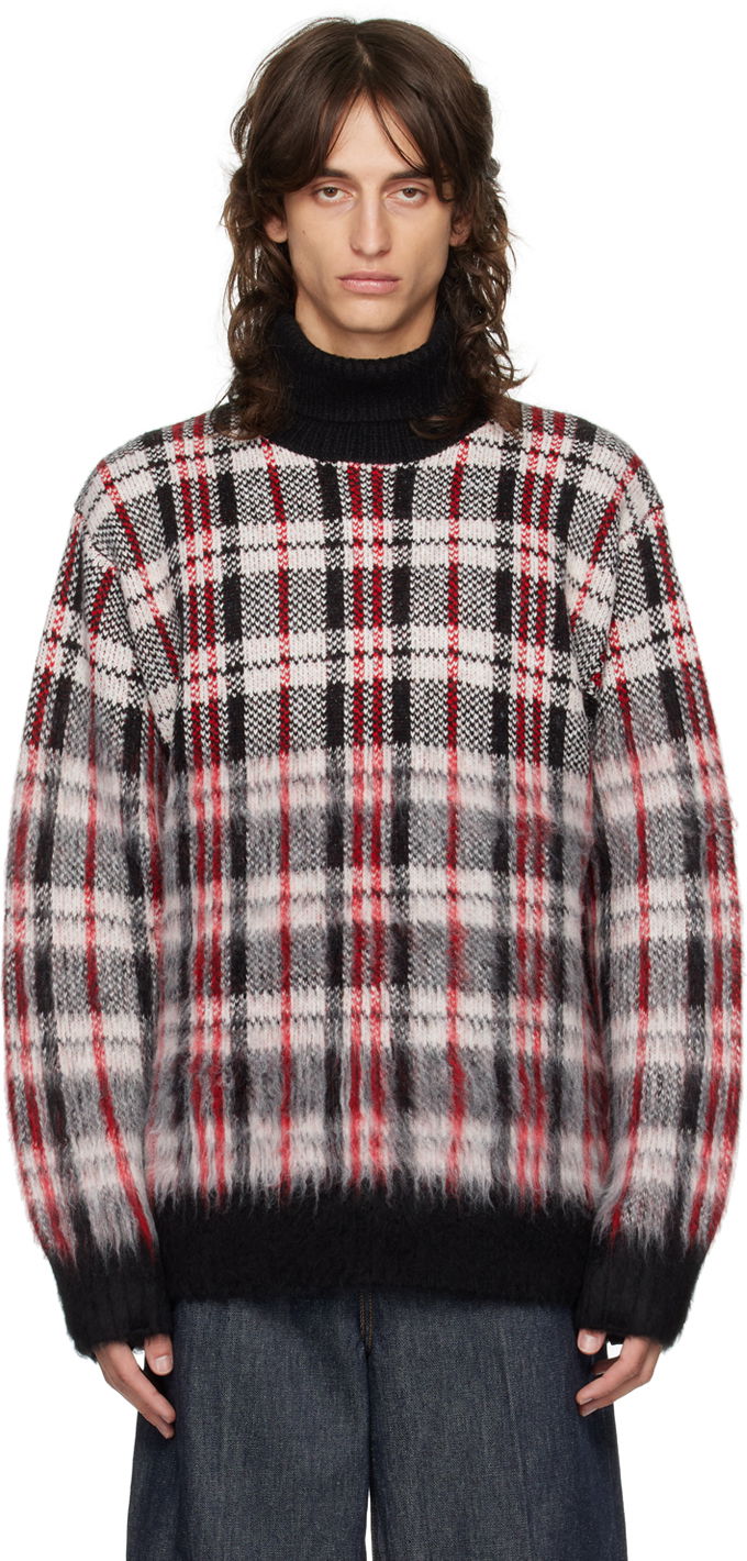 Пуловер Helmut Lang Helmut Lang Brushed Plaid Turtleneck Sweater Многоцветен | O06HW798