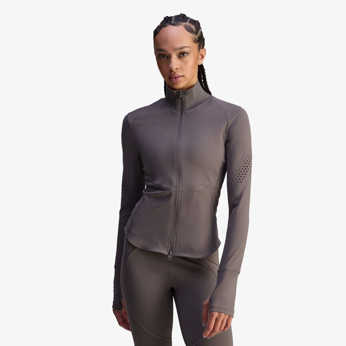 Яке adidas Performance Stella McCartney Perforated Training Jacket Сиво | JW4553, 1