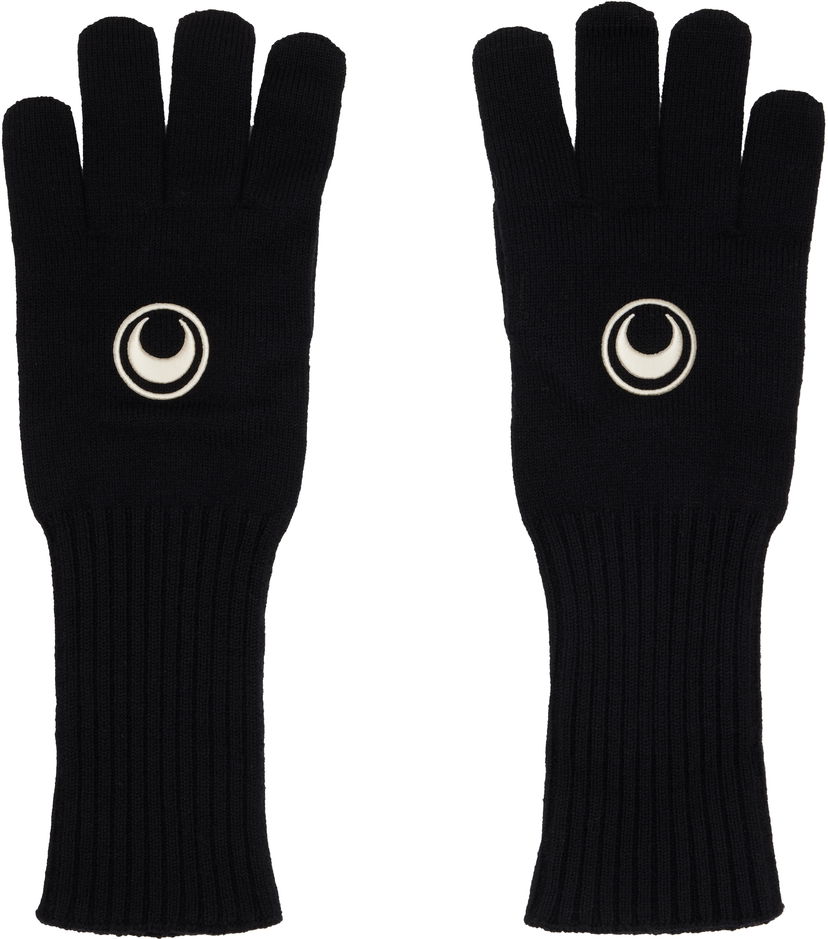 Ръкавици Marine Serre Marine Serre Merino Wool Knit Gloves Черно | UGL006ACKNI0033