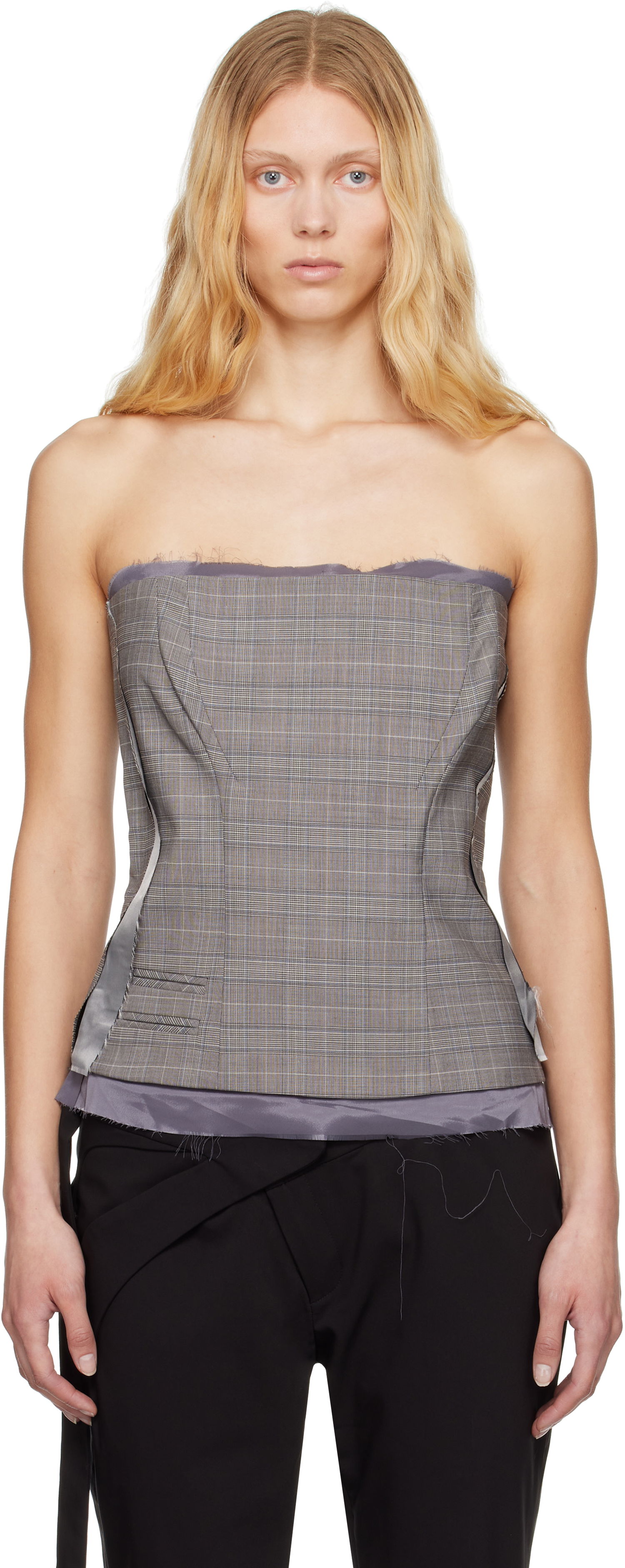Съкратен топ Ottolinger Ottolinger Suit Corsage Top Сиво | 123-103023-02, 0