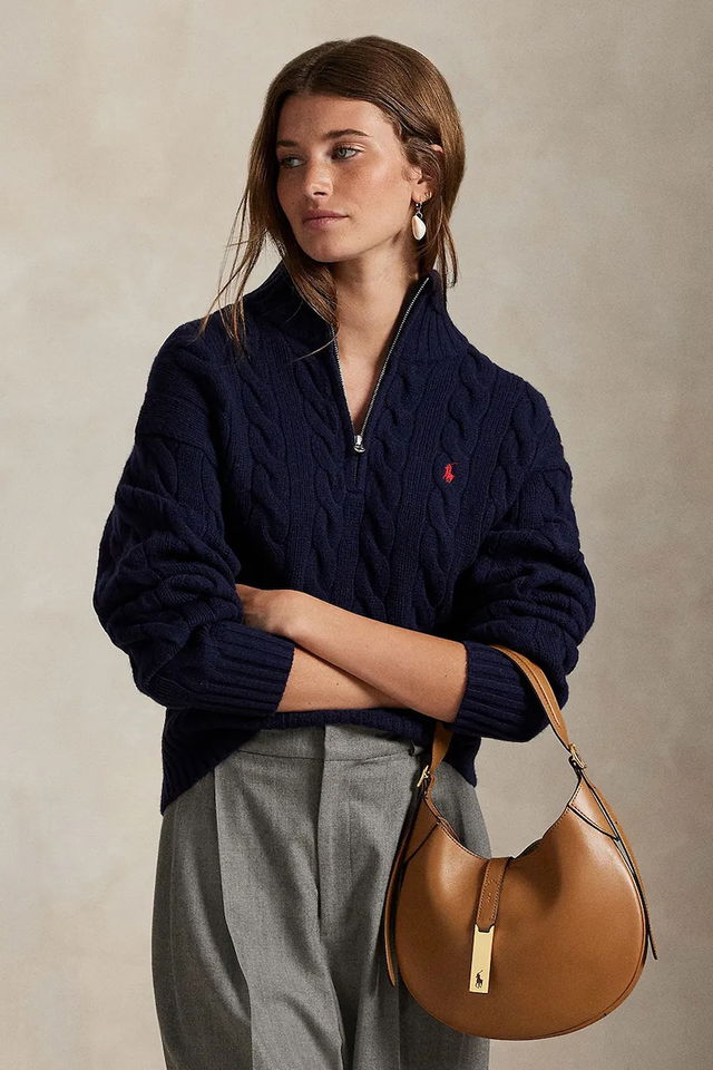 Polo Ralph Lauren Cable-Knit Half-Zip Sweater