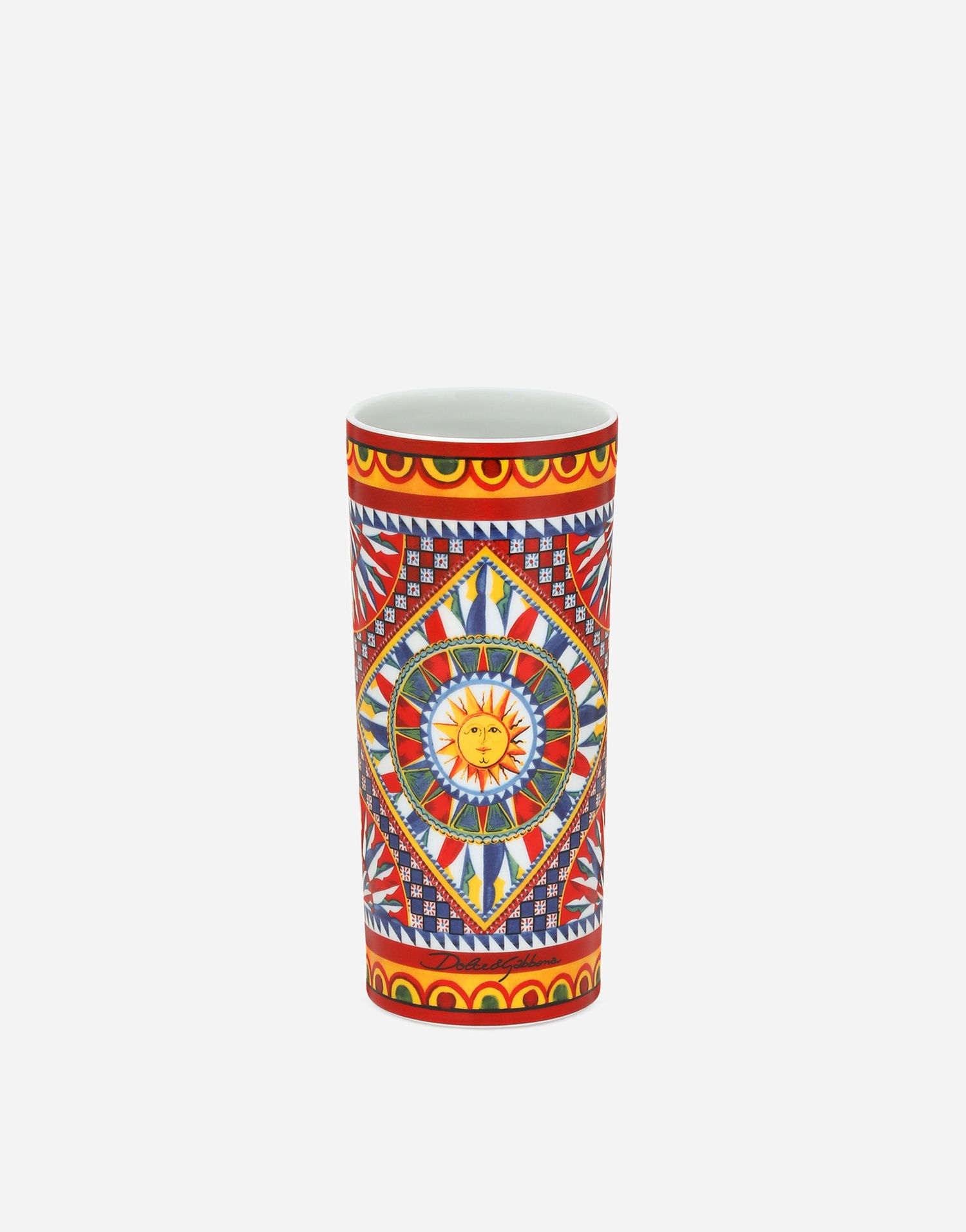 Домашен декор Dolce & Gabbana Dolce & Gabbana Cylindrical Porcelain Vase Onesize Многоцветен | TCC196TCAMVUC067, 1