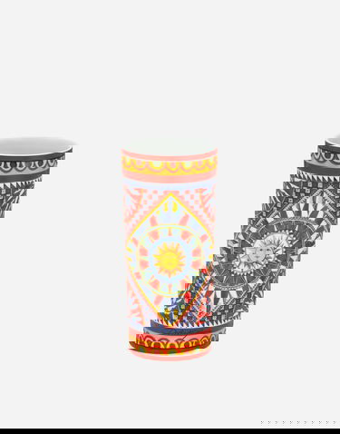 Домашен декор Dolce & Gabbana Dolce & Gabbana Cylindrical Porcelain Vase Onesize Многоцветен | TCC196TCAMVUC067, 1