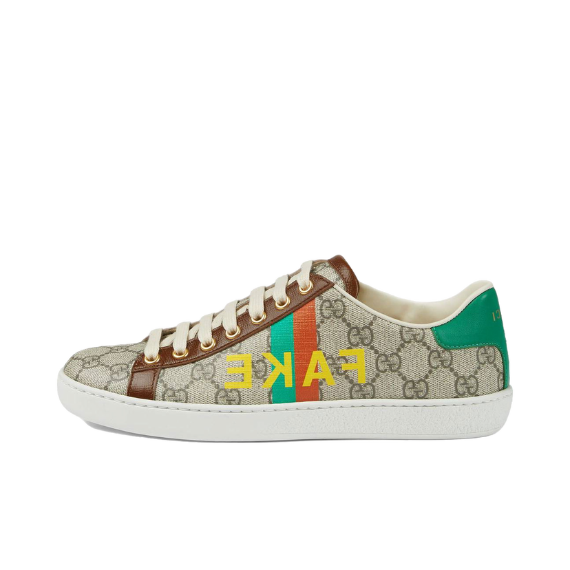Кецове и обувки Gucci Ace 'Fake/Not' (W) Бежово | _636359 2GC10 8260