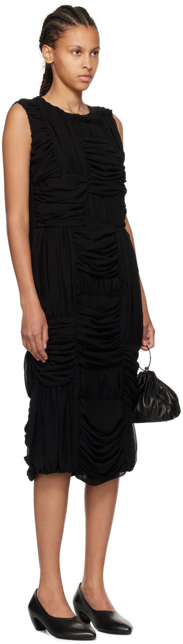 Pокля Comme des Garçons Comme des Garçons Ruched Midi Dress Черно | RM-O012-051, 1