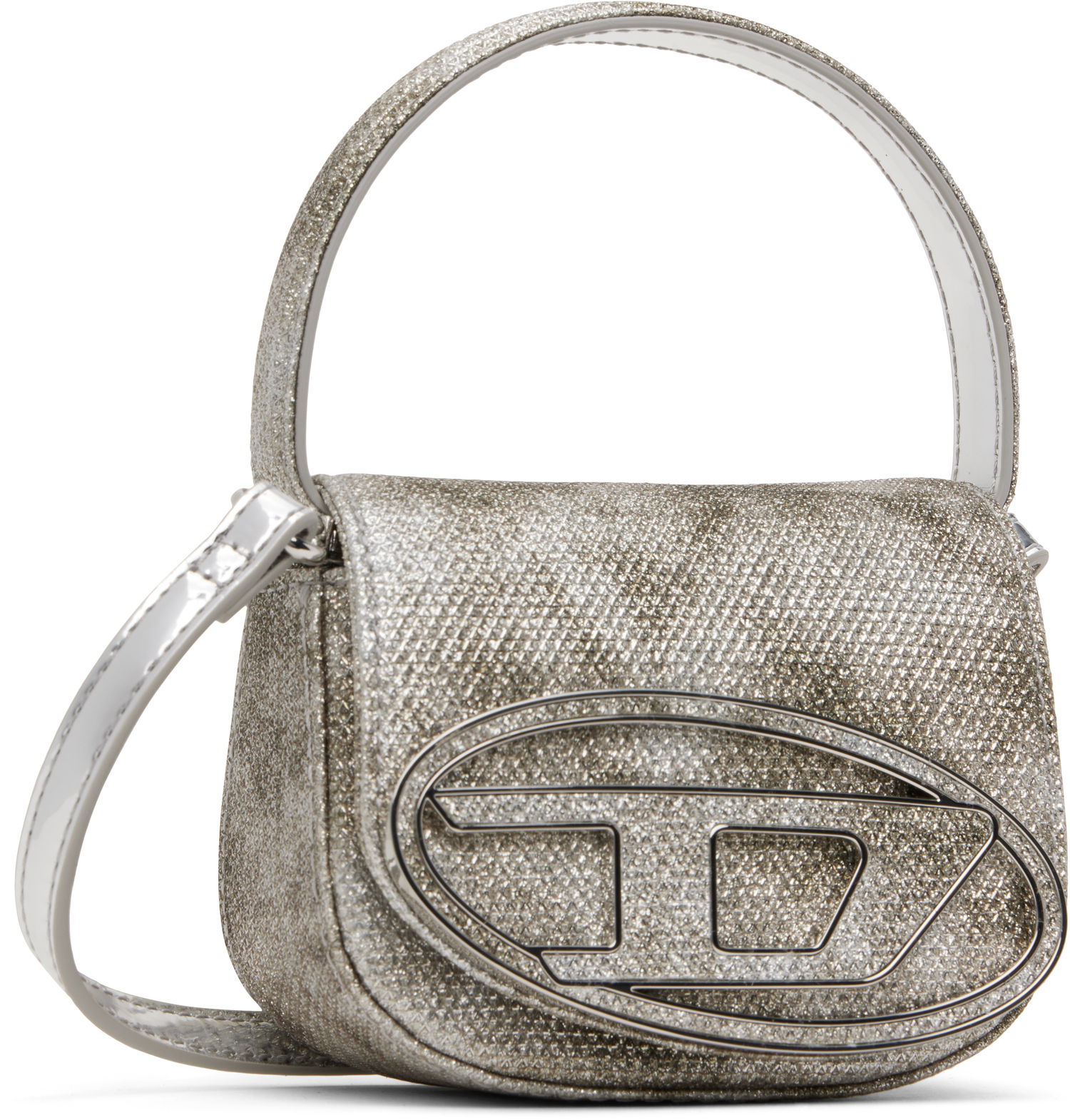 Дамска чанта Diesel Diesel 1DR XS Glitter Saddle Bag Металик | X08709 P2197, 1