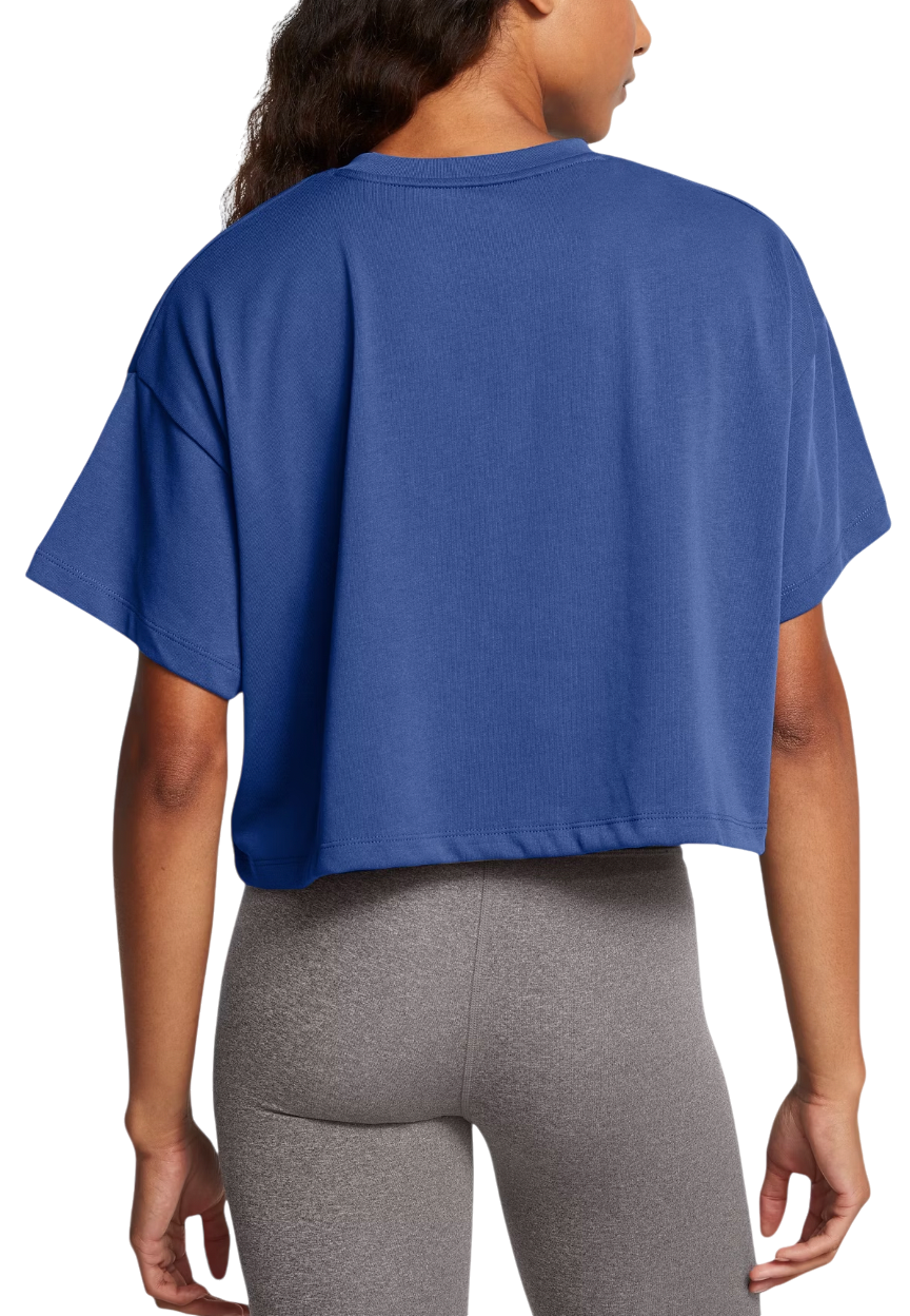 Съкратен топ Under Armour Crop T-Shirt Print Синьо | 1389156-432, 1