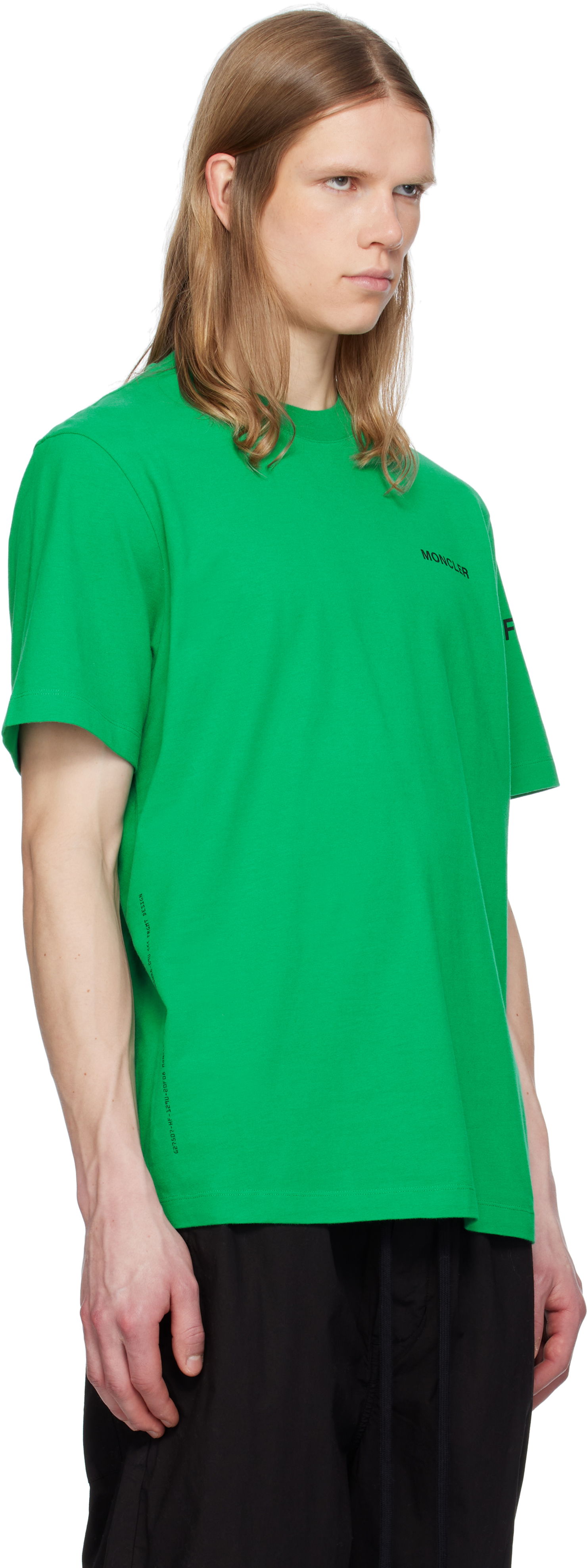 Тениска Moncler Moncler Genius x FRGMT Hiroshi Fujiwara Maxi Logo T-Shirt Зелено | K109U8C00002M3265, 1