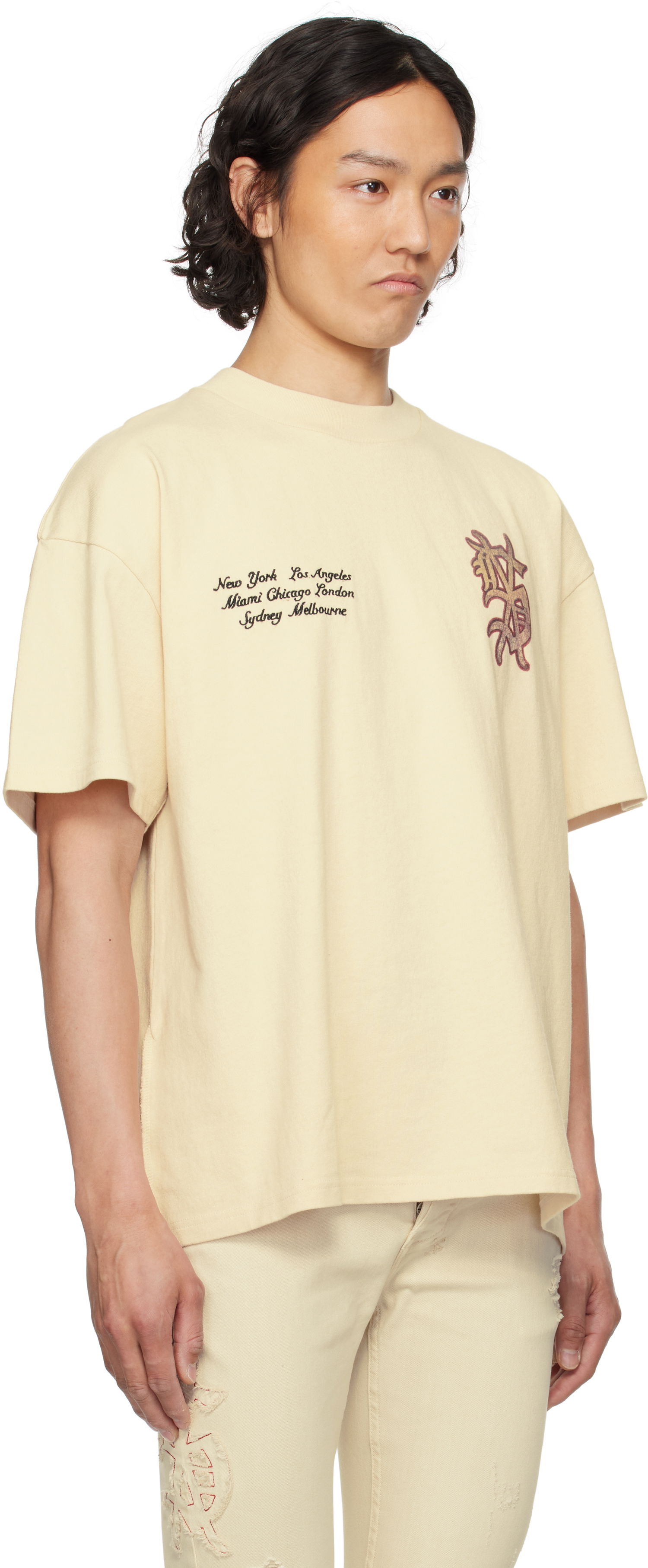 Тениска Ksubi Ksubi Playoff Ekcess Short Sleeve T-Shirt Бежово | MSP25TE037, 1