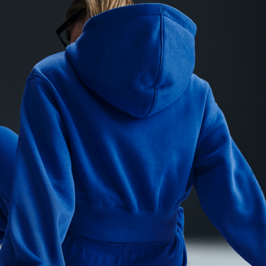 Суитчър Nike Sportswear Phoenix Fleece Cropped Full-Zip Hoodie Синьо | HJ0940-480, 4