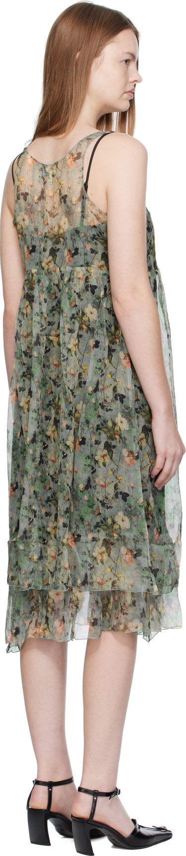 Pокля R13 R13 Gathered Tank Midi Dress Зелено | R13WR289-R588A, 2