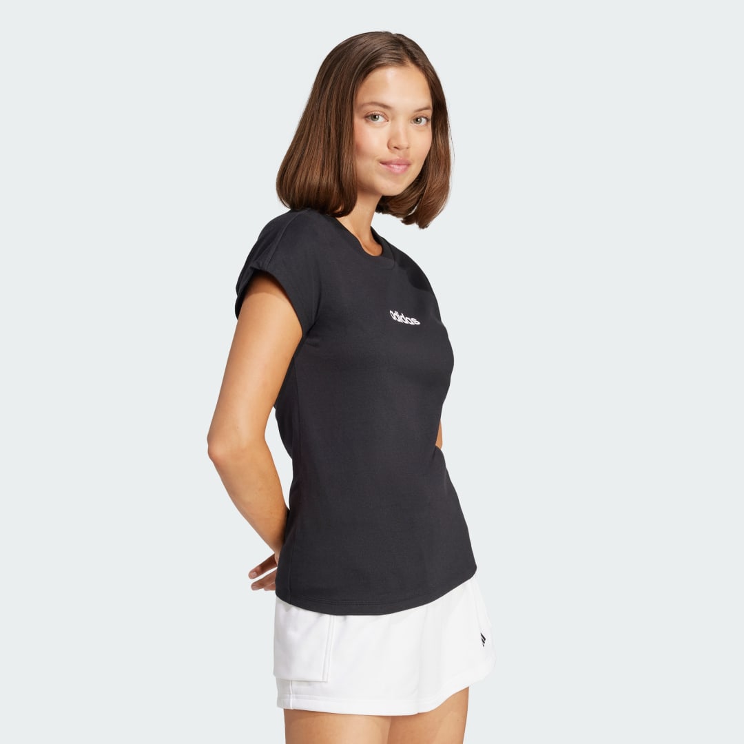 Тениска adidas Performance Cotton T-Shirt Essentials Черно | JC8238, 1