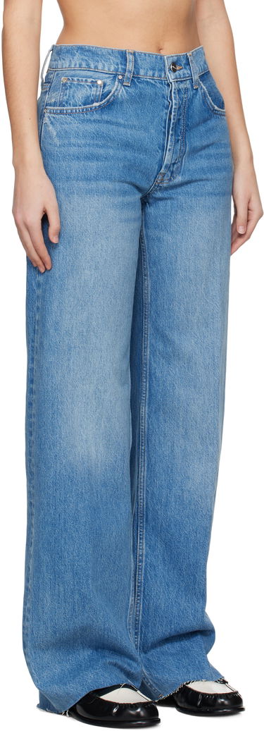 Дънки Anine Bing Anine Bing Hugh Wide-Leg Jeans Синьо | A-06-7135-447, 1