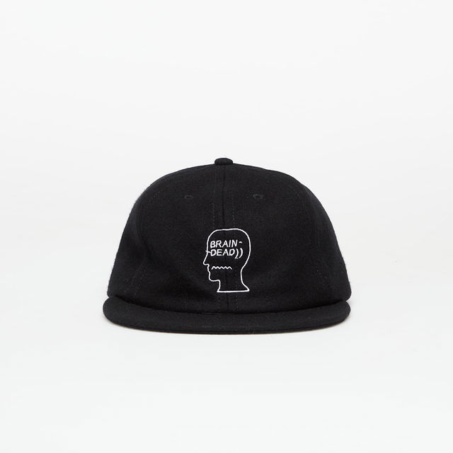 Flannel Logohead 6 Panel Hat Black