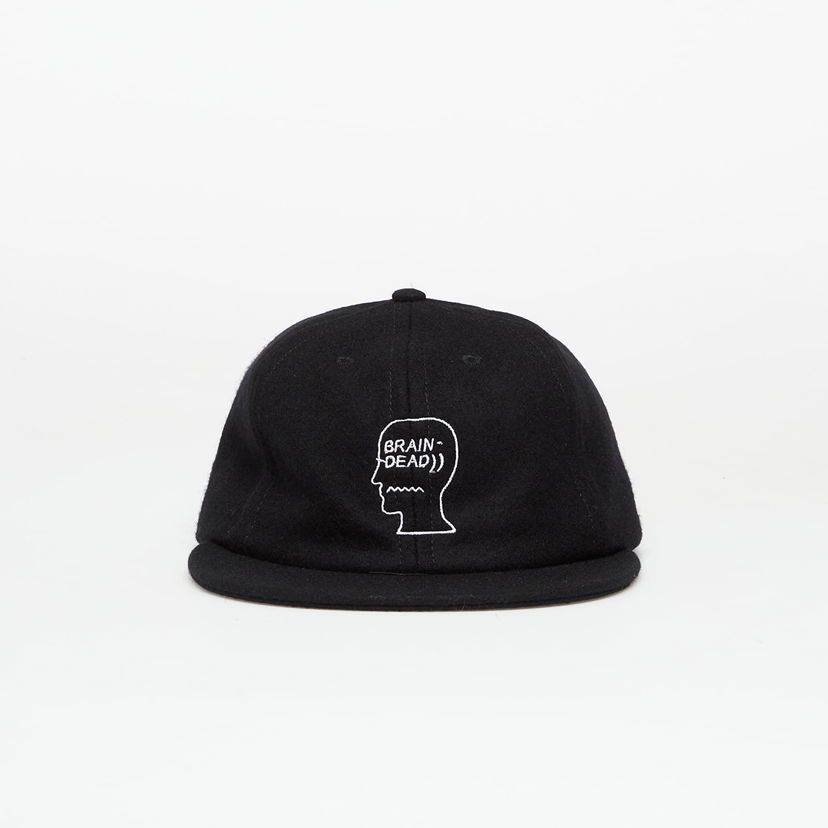 Шапка с козирка Brain Dead Flannel Logohead 6 Panel Hat Black Черно | BDF25H01004631BK01