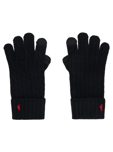 Ръкавици Polo by Ralph Lauren Cable Knit Gloves Черно | PC0713