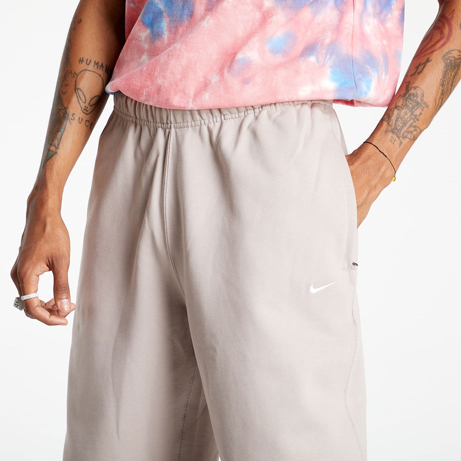 Спортни панталони Nike Solo Swoosh Fleece Pant Бежово | CW5460-245, 1
