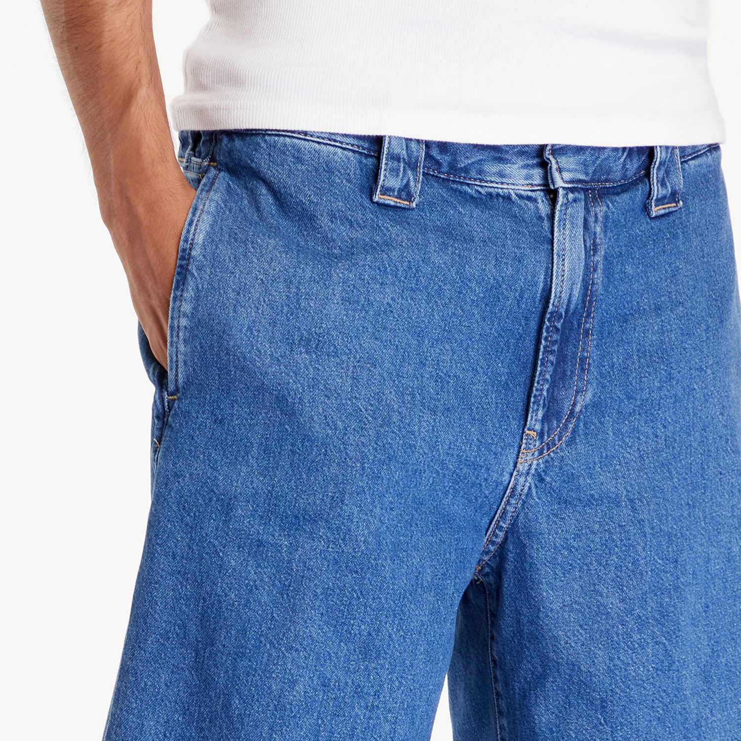 Къси панталони CALVIN KLEIN Trouser Shorts Denim Синьо | J30J325761 1A4, 1