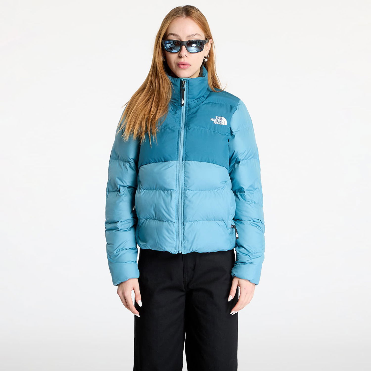 Пухо яке The North Face Blue Saikuru Cropped Puffer Jacket Синьо | NF0A89JD2X71, 0