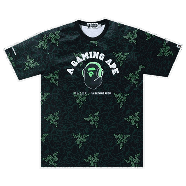 Тениска BAPE x Razer Neon Camo Team Tee Черно | 1G73 109 913 GREEN, 0