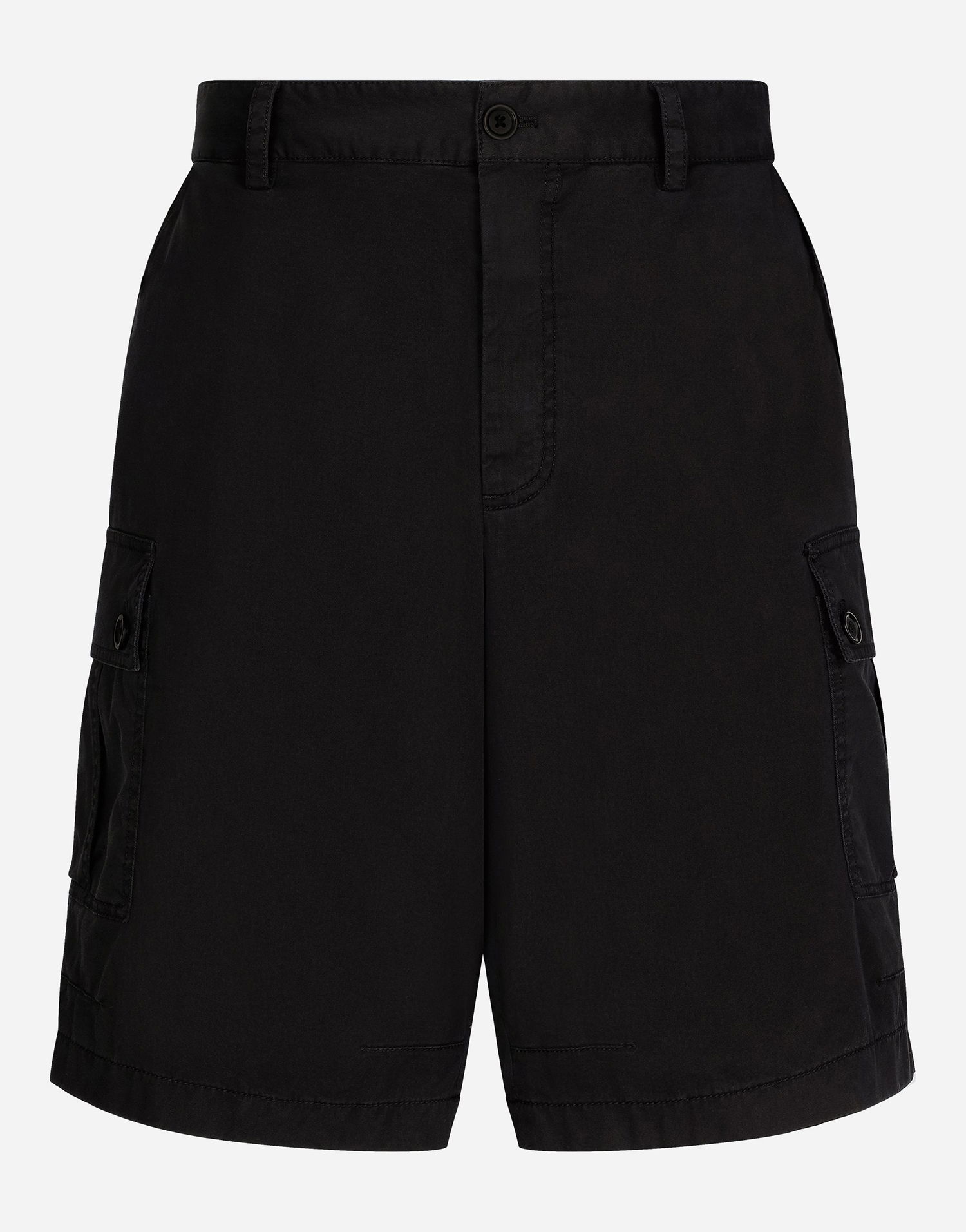 Карго панталони Dolce & Gabbana Stretch Cotton Cargo Shorts With Brand Plate Черно | GV5IHTFUFJRN0000, 0