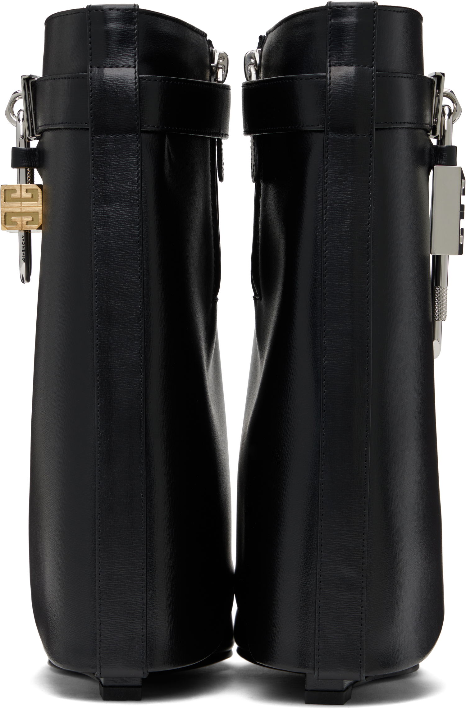 Кецове и обувки Givenchy Givenchy Shark Lock Wedge Ankle Boots Черно | BE602RE147001, 1