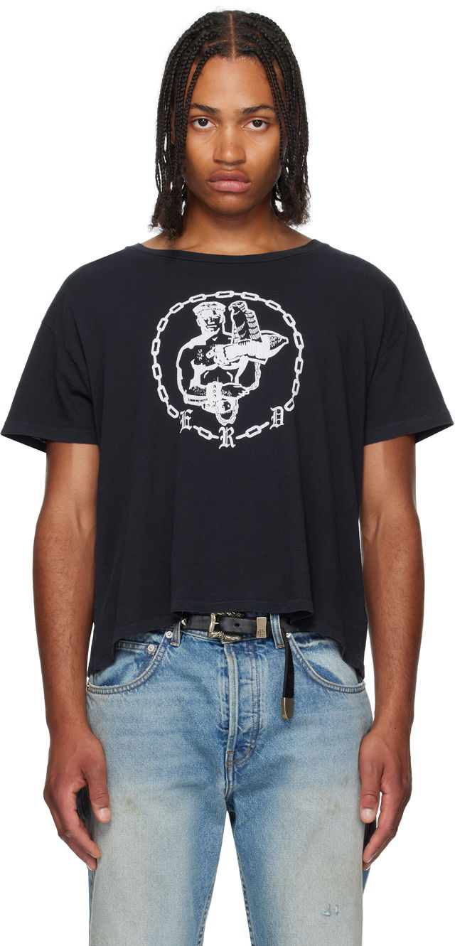 Enfants Riches Déprimés Chain Graphic Cropped T-Shirt