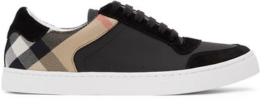 Кецове и обувки Burberry Black Check Reeth Sneakers Черно | 8024124, 0