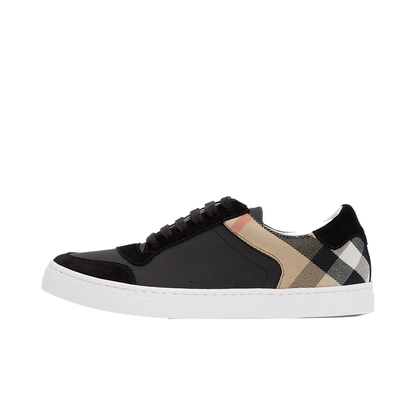 Кецове и обувки Burberry Black Check Reeth Sneakers Черно | 8024124