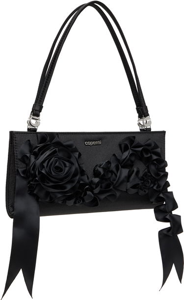 Дамска чанта Coperni Coperni Pleated Ribbon Satin Pochette Bag Черно | COPBA99PRF2041, 1