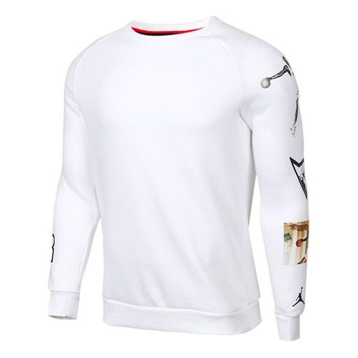 Пуловер Jordan Jordan Athleisure Print Sweatshirt Бяло | CD5872-100, 0