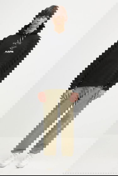 Суитчър AAPE by A Bathing Ape Main Appliqué Hooded Sweatshirt Черно | AAPSWMB357XXN, 5