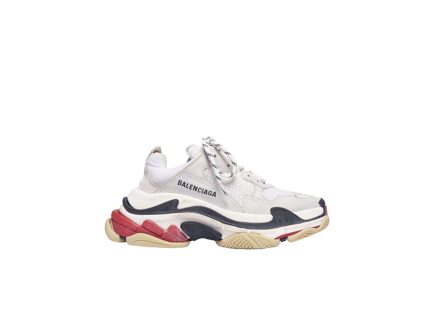 Кецове и обувки Balenciaga Triple S White Red W Бяло | 524037W09E19000, 0