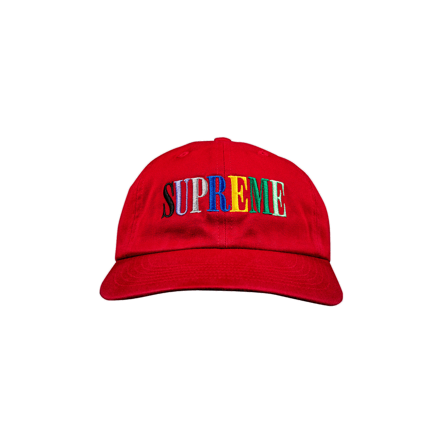 Шапка с козирка Supreme Multi Color Logo 6-Panel Червено | FW20H65 RED, 0