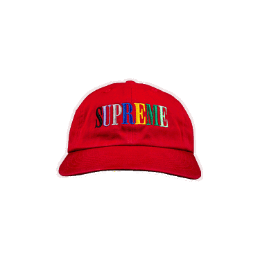 Шапка с козирка Supreme Multi Color Logo 6-Panel Червено | FW20H65 RED, 0