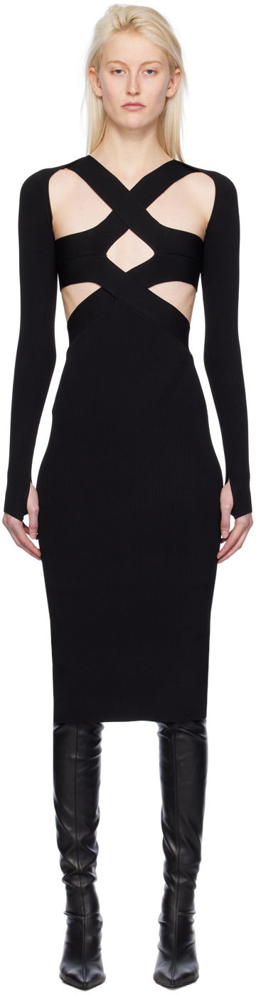 Pокля Dion Lee Harness Bra Midi Dress Черно | A7782PS24, 0