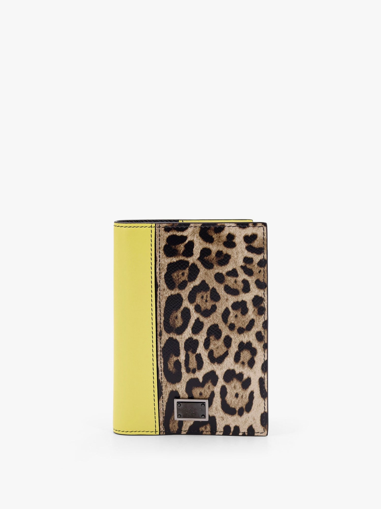Портфейл Dolce & Gabbana Dolce & Gabbana Leopard Print and Acid Yellow Passport Holder Многоцветен | BP2215A6N738Z857, 0