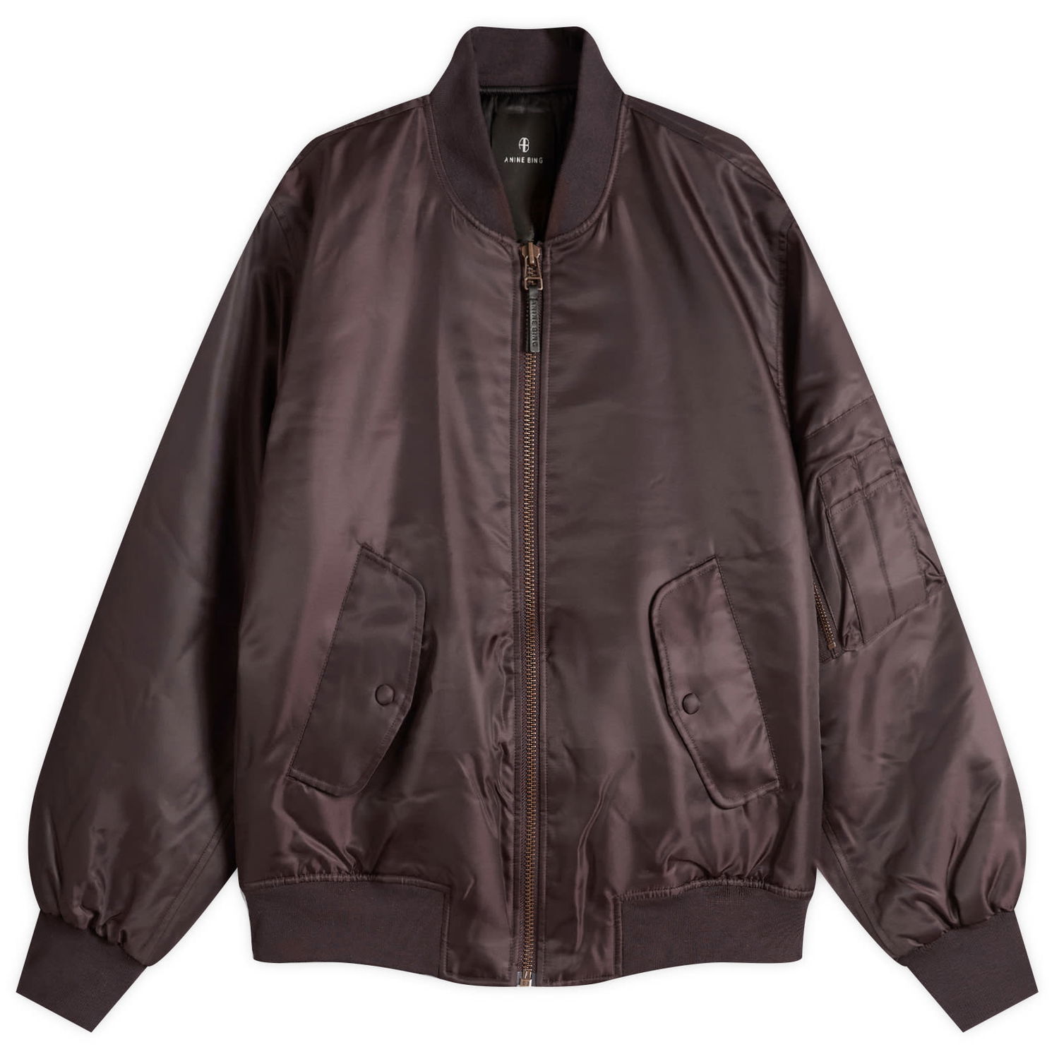 Яке бомбър Anine Bing Anine Bing Leon Bomber Jacket, Size X-Small Кафяво | A-01-11853-BWN34, 0