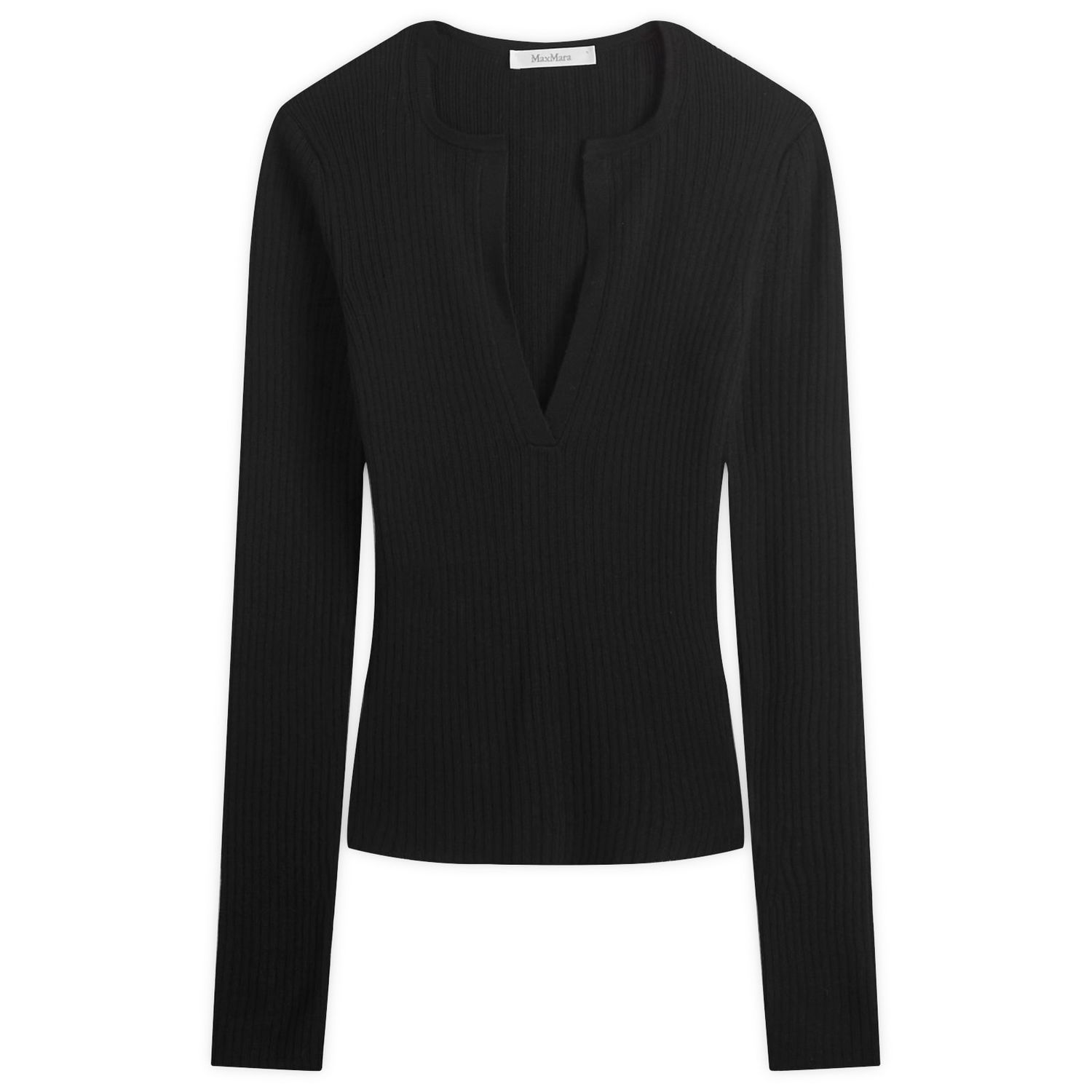 Пуловер Max Mara Knitted V Neck Top Черно | 2421366111600-009, 0