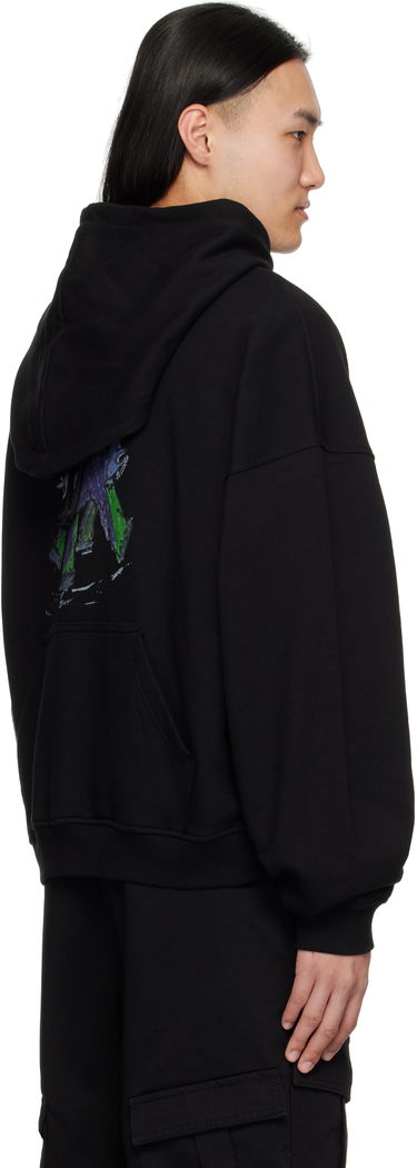 Суитчър We11done We11done Twin All Around Zip-Up Hoodie Черно | WD-TJ0-25-833-U-BK, 2