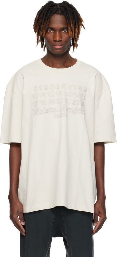 Тениска Maison Margiela Maison Margiela Embroidered Logo T-Shirt Бяло | S50GC0705 S24567, 0