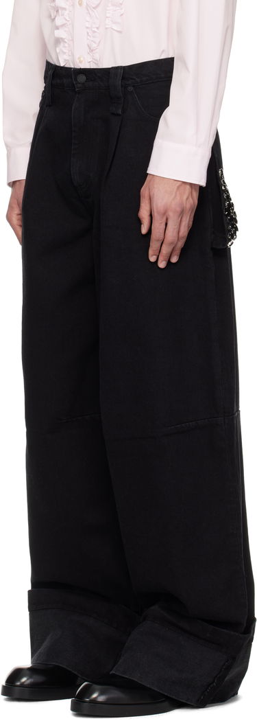 Дънки Simone Rocha Simone Rocha Embellished Puddle Jeans Черно | 4131B 1239, 3
