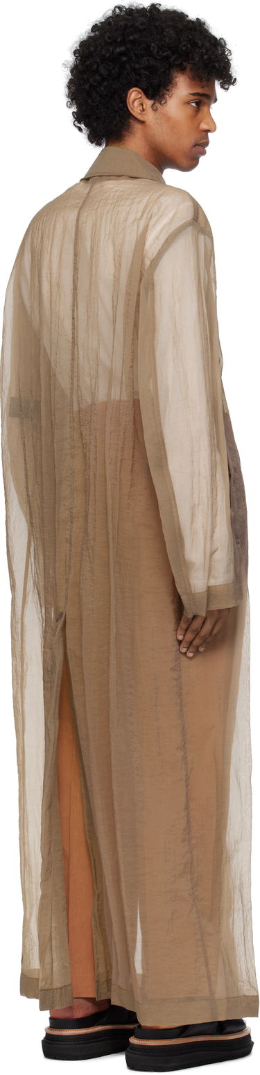 Дъждобран Dries Van Noten Dries Van Noten Loose Fit Mac Coat Кафяво | 251-020213-1329, 2