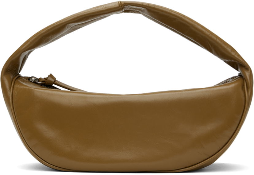 Дамска чанта BY FAR Creased Leather Shoulder Bag Кафяво | MWBSB005LL002BR044PL