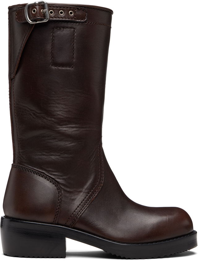 Dries Van Noten Leather Biker Boots