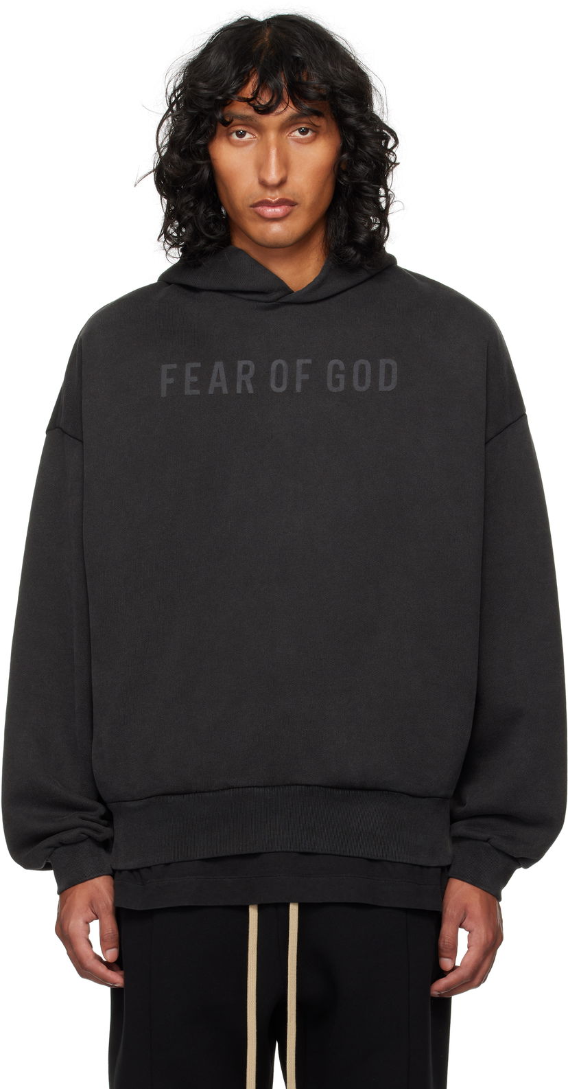 Суитчър Fear of God Black Terry Hoodie Черно | FG24FW50-8205LBTER